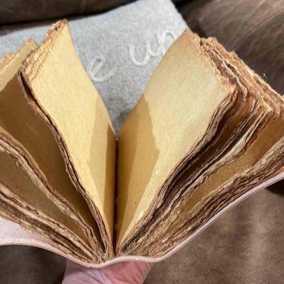 🕯✨Handwoven 100% Genuine Leather & Cotton Celestial Journal ✨🕯Spellbook … - Picture 3 of 17